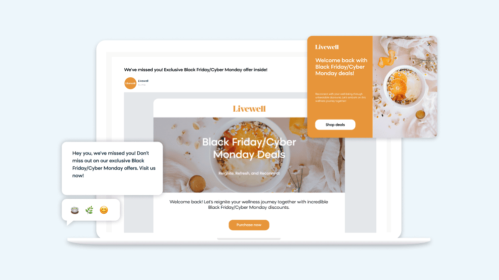 Bloomreach showing how their product can process custom segments without delays during peak seasons
