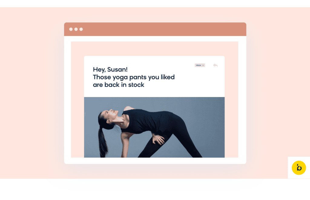 Beispiel einer Back-in-Stock-Kampagne mit Bloomreach-Engagement